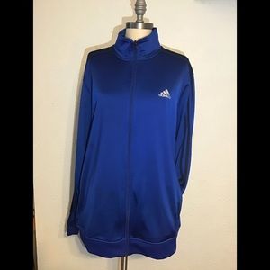 Adidas blue/zip up jacket